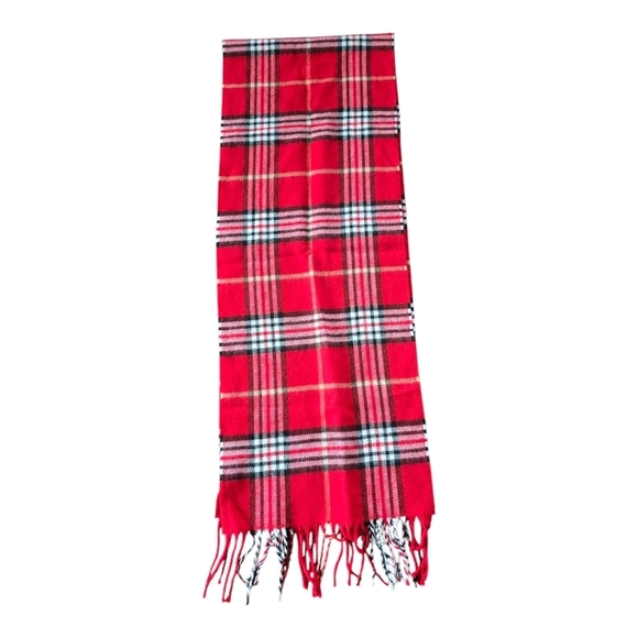 Soft Tartan Check Plaid Scarf Long Unisex Winter Shawl Red White Black  … - Picture 1 of 8